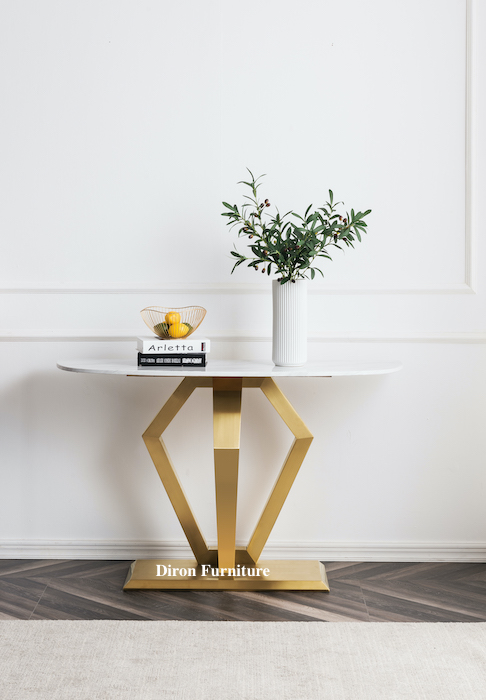 marble and brass sofa table