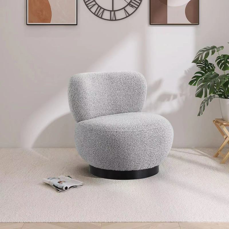 boucle fabric chair