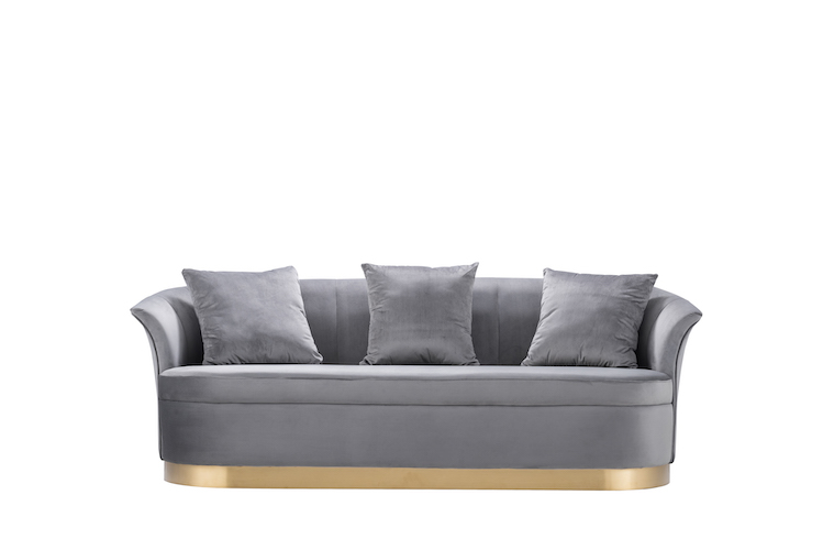 Velvet Upholstered Sofa