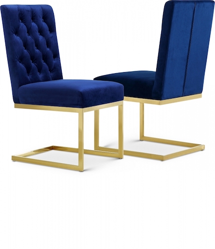 gold metal dining chair