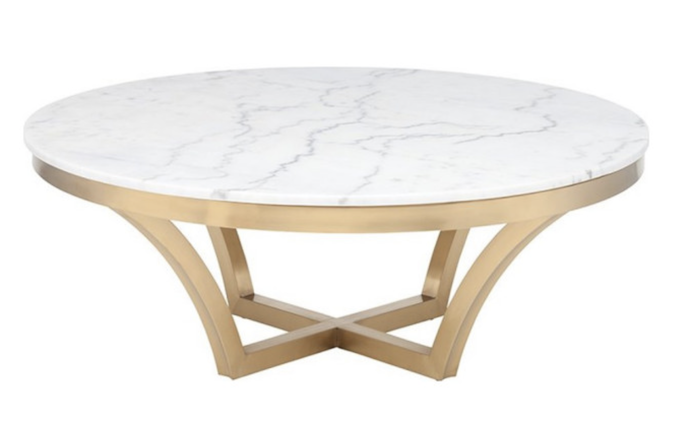 Contemporary marble coffee table