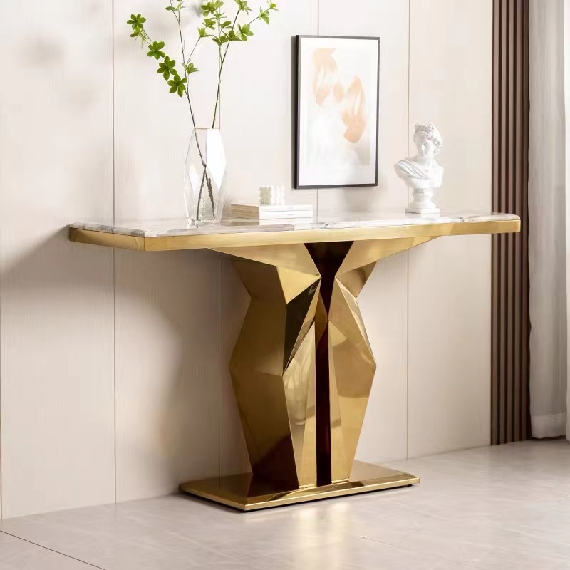 luxury steel console table